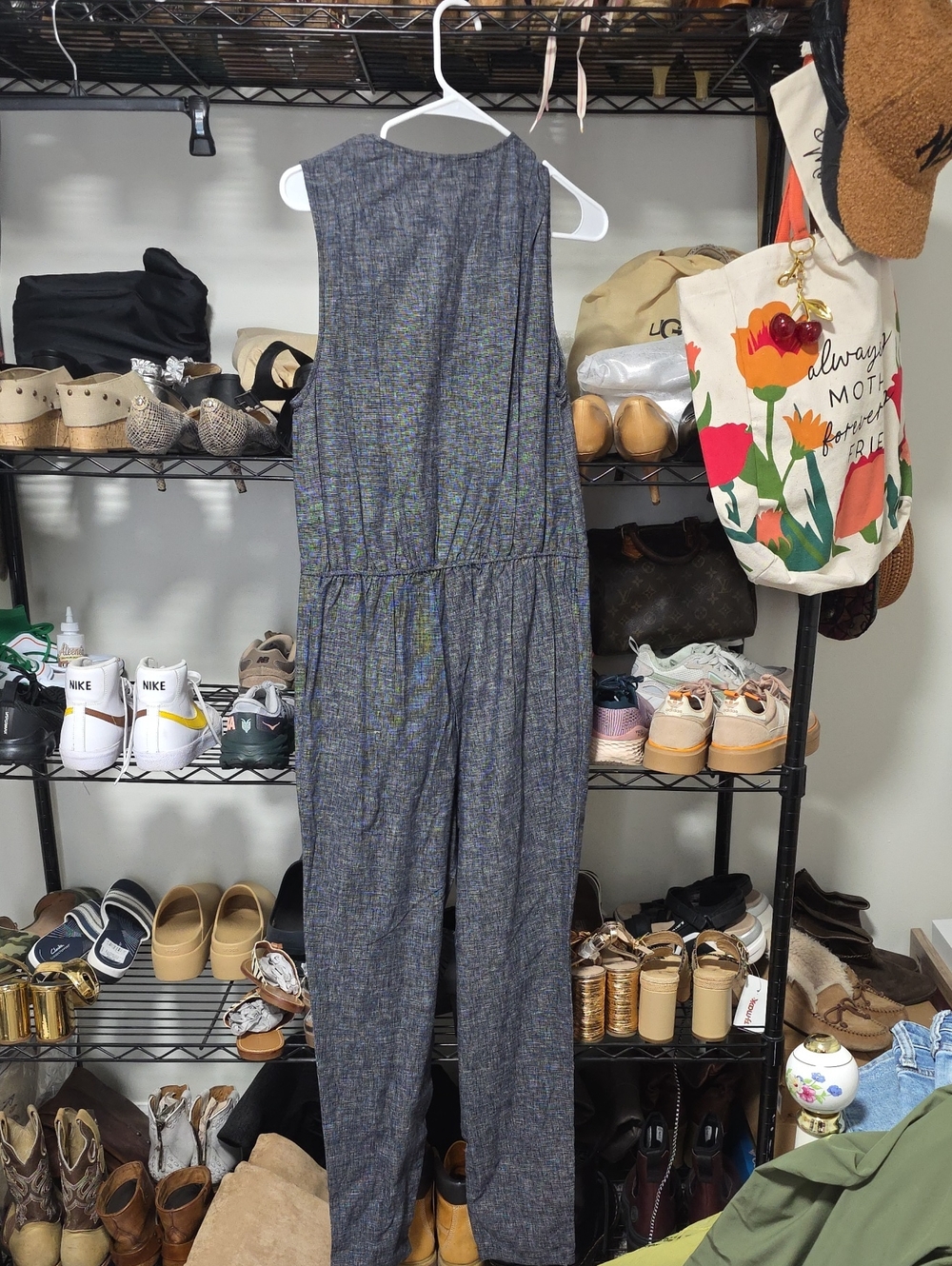 Zenana Outfitters Sleeveless Charcoal Heather Jumpsuit - Picture 2 of 2